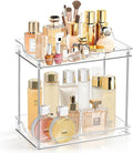 2 Tier Bathroom Counter Organizer, Clear Bathroom Counter Shelf for Vanity Countertop, Kitchen, Sink Storage, Tiered Skincare