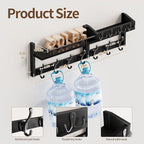 29 inch Coat Rack Wall Mount with Shelf, Set of 2 Heavy Duty Coat Hooks Wall Mount, Entryway Coat Hanger Wall Shelf with Key 