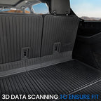 Cargo Mat Backrest Mats for 2021-2024 2025 2026 Chevrolet Chevy Suburban/GMC Yukon XL SUV Car Mat Accessories, All Weather TPE Trunk Cargo Liner(Cargo Mat+3rd Row Backrest Mat)
