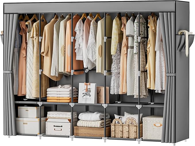 Neatrays Portable Closets for Hanging Clothes, 83 Inch Large Capacity Wardrobe Closet, Freestanding Armario De Ropa Closet wi
