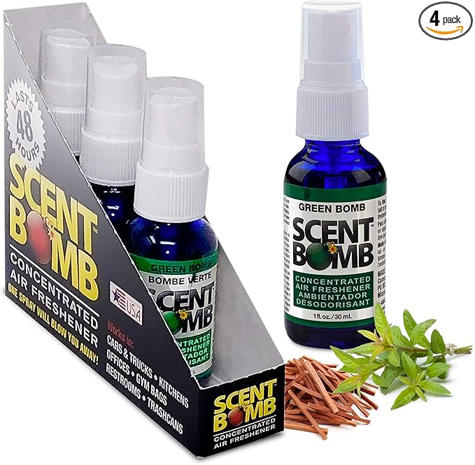 Scent Bomb Air Freshener Spray, Long-Lasting Odor Eliminator - Effective Deodorizer for Home & Car, Fresh Room Spray for Kitc