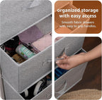 Amazon Basics Fabric 4-Drawer Storage Organizer Unit for Closet, Bedroom, White