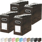 Oterri Cardboard File Organizer Box for Hanging File Folders Letter Size,File Box for Computer Desk,File Cabinet,Working Home