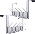 WEBI Over The Door Hooks Door Hanger:Over The Door Towel Rack with 6 Hooks for Hanging,Door Coat Hanger Towel Hanger Over Doo