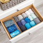 mDesign Long Plastic Drawer Organizer Box, Storage Organizer Bin Container; For Closets, Bedrooms, Use for Leggings, Socks, T