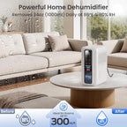 Dehumidifier for Home, Dehumidifiers for Bathroom, Bedroom, Living room, Closet with 68 OZ Water Tank, Moisture Absorbers,
