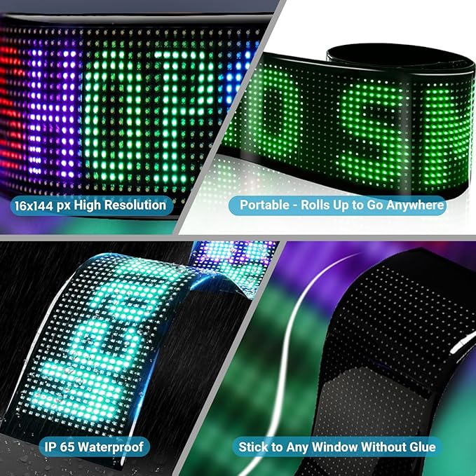 LED Eyes for Truck Windshield, Devil Eyes Light for Windshield, Devil Eyes Light for Car, Truck, SUVs, Pickup, UTV and Golf Cart (1 PC 52.3X7.5 INCH (Large Size for Trucks Only))