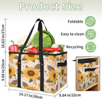 Reusable Grocery Bag, Foldable Large Shopping Tote Bag for Groceries Kitchen Picnic Car Trunk