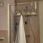 Dseap Over The Door Hook Hanger - Fits 1 3/8" to 1 3/4" Standard Doors | 5 Tri Hooks Heavy Duty Towel/Coat Rack | Door Organi