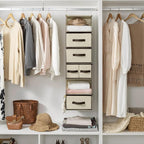 GRANNY SAYS Hanging Closet Organizers and Storage 6 Shelves, Closet Hanging Organizer with 5 Drawers, 6 Side Pockets Hanging 