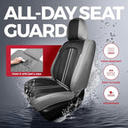 FREESOO Front Seats 2PCS Leather Car Seat Covers, Ultra Breathable Waterproof Seat Covers for Cars Trucks SUV, Carseat Protec