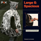 PREPARED4X Emergency Mylar Poncho – Survival Rain Poncho with Hood – Lightweight, Compact, Reusable Emergency Blanket Poncho 