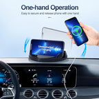Loncaster Car Phone Holder Mount, [Horizontal 360° Rotatable] Silicone Phone Mount for Car Dashboard, Hands Free Cell Phone Holder Car Compatible with iPhone 16 15 14 13 12 Pro Max Samsung Phones
