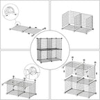 C&AHOME Wire Cube Storage, 4-Cube Storage Organizer Metal, C Grids Storage Bins Shelving, Modular Bookshelf Shelf, Closet Cab