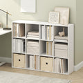 Furinno PELLI Book Shelf, 12-Cube Bookshelf, Cube Storage Organizer Bookcase, 11.7 x 47.6 x 36, for Living Room, Bedroom, Hom
