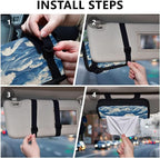 Car Tissue Holder Car Visor Organizer Tissue Box Holder for Car Sun Visor Organizer with Car Vehicle Accessories Essentials Interior for Women Men Blue Waves WhiteFoam Textures
