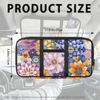 Boho Flower Car Visor Organizer for Women Auto Interior Accessories Car Storage with Card Holders Multi-Pocket Visor Organizer Storage for Car/SUV/Truck with Pockets Easy to Clean