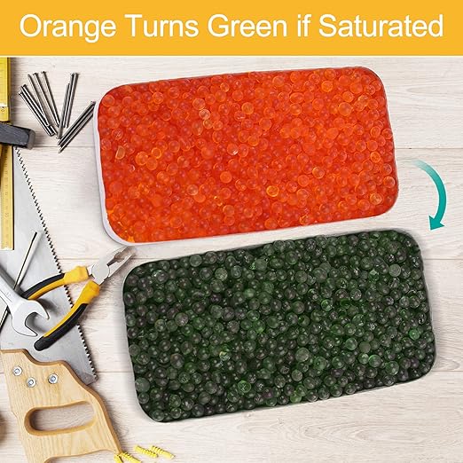 LotFancy 40Gram Indicating Silica Gel Desiccant Canister, Pack of 6, (Orange to Dark Green), Reusable Dehumidifier