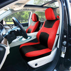 FH Group Car Seat Covers Full Set Cloth, Universal Fit combo, Automotive Covers, Low Back Front Airbag Compatible,Split Bench