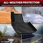 LASFIT Floor Mats & Trunk Mat for Mazda CX50 2025 2026 (Only Fit Hybrid) All Weather TPE Custom Fit CX 50 Floor Liners Car Mats Accessories, 1st & 2nd Row & Seatback & Cargo Mats for CX-50, Black
