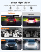 4K STARVIS 2 Dash Cam Front and Rear, 360° 4 Channel Dash Camera for Cars, Car Video Recorder with AI Driver Monitor System, 