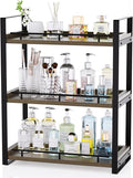 Bathroom Counter Organizer, 3 Tier Wood Countertop Shelf for Vanity, Skincare, Makeup, Kitchen Coffee and Sink Storage, with 