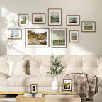 16 inch White Wall Floating Shelves Set of 2 with 2 Picture Frames, 4 x 6 Photo Frame and 5 x 7 Picture Frames