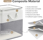 12 x 12 Inch Cube Storage Bins, 4 Pack Fabric Storage Basket with Handles, Foldable Boxes Organizer for Shelf Baskets for Hom