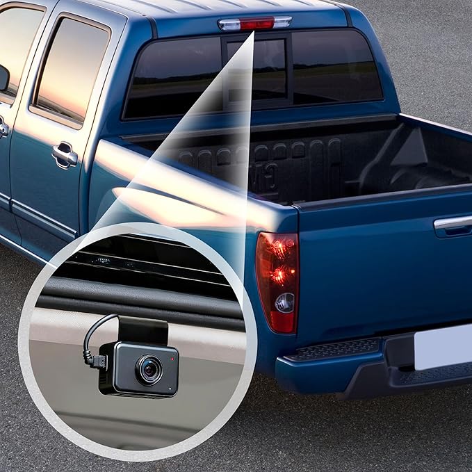 Metal Universal Rear Window Dash Cam Mount – Slide-Down Vehicle Window Clip Bracket for Rear Camera & Dash-Cam, No Drilling Required