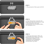 BALAPERI Fireproof Document Box with Fireproof Zipper,File Organizer Hard Case with Lock,Portable Document Safe for Important