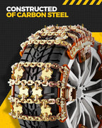 KYX Upgrade Alloy Steel Tire Chains for Car/SUV/Pickup Truks, Adjustable Universal Emergency Snow Chains for Pickup Trucks an