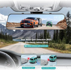 Dual Sony STARVIS 2 IMX678 Sensors 4K+4K Mirror Dash Cam Front and Rear, 12" Smart Rear View Camera with ADAS Blind Spot Detection, Super Night Vision HDR, 5G WiFi GPS, 64GB, 24H Parking