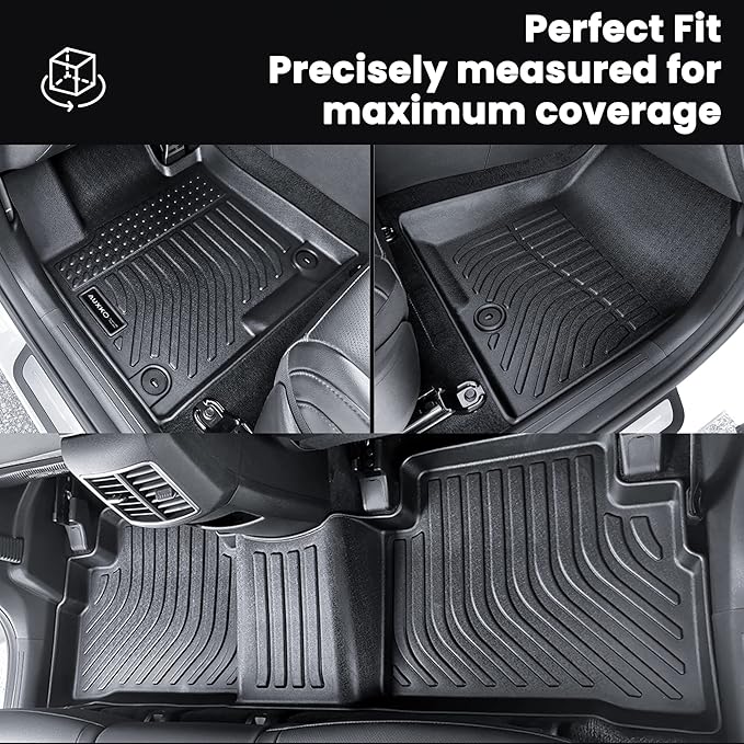 Auxko All Weather Floor Mats Fit for Kia Sportage Hybrid 2023 2024 2025 2026 TPE Rubber Liners Accessories All Season Guard Odorless Floor Mats