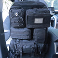 Universal Tactical Seat Back Organizer Vehicle Molle Panel Organizer Storage Bag with 5 Detachable Molle Pouch for All Vehicel Such as Jeep,Truck,SUV, Car, Ford,Chevy etc