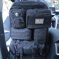 Universal Tactical Car Seat Back Organizer Bag Tactical Molle Vehicle Organizers Panel Vehicle Protector Organizers with 5 Detachable Pouches for Car Truck Ford Jeep (Upgraded C model Black)