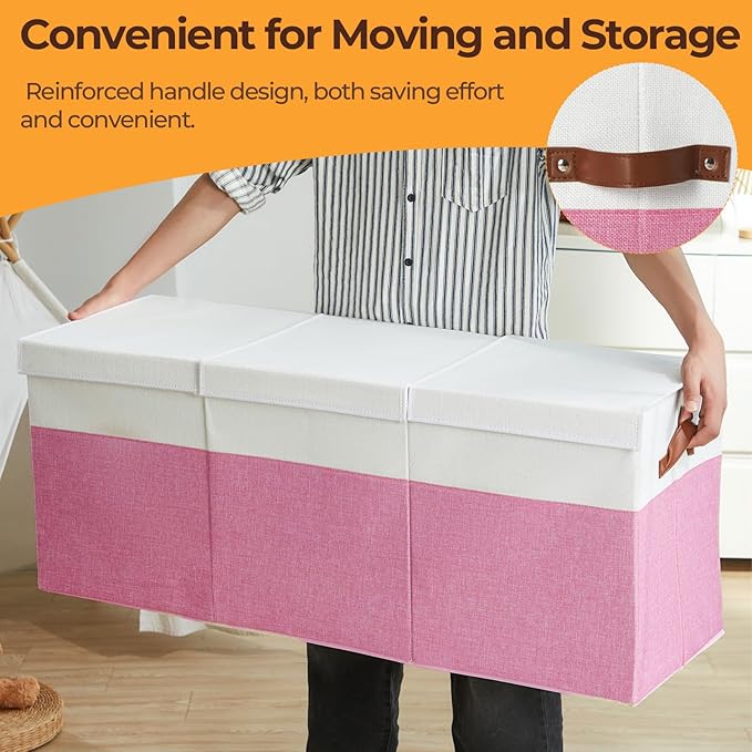 Extra Large Toy Box,150L Foldable Sturdy Toy Storage with Lid,40"x14"x16" Kids Storage Organizer,Toy Chest for Boys&Girls,for