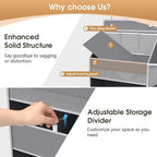 WISELIFE 5-Tier Over the Door Organizer for Hanging - 50LB Heavy-Duty Back of Door Organizer with 5 Spacious Pockets & 13 Mes