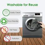 BeeGreen Grey Reusable Grocery Bags Wholesale Gray Reusable Kitchen Bags Bulk Foldable-Machine Washable with Zipper Storage Pouch 50 Packs