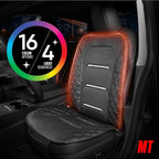 Motor Trend RGB LED Car Seat Protector with Remote — Color-Changing Front Seat Cover, 4 Modes (Music Sync, Pulse, Fade, Stati