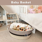 Dog Toy Basket Small Baskets for Gifts, Woven Baby Storage Basket for Towels, Toys, Storage Organizer Bins for Living Room, 1