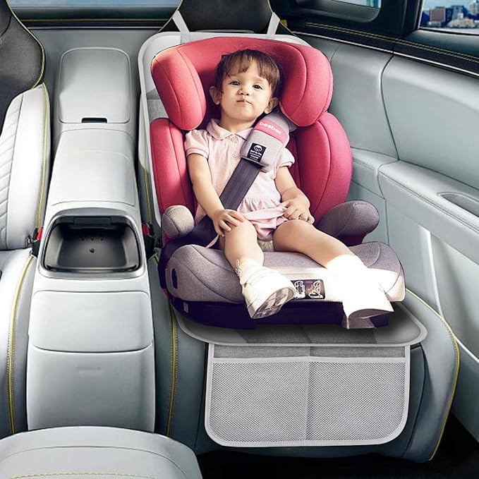 Meolsaek Car Seat Protector for Child Car Seat, Durable 600D Fabric Waterproof Car Seat Cover with Thick Pad Non-Slip Backing