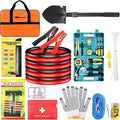 Nilight Car Emergency Kit with Jumper Cable Air Compressor Tire Repair Essential Tools First Aid Alligator Connector Electric