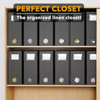 SpaceAid 12 Pack Bed Sheet Organizers and Storage, Foldable Sheet Organizer for Linen Closet, Set Folder Keeper with Window X