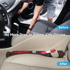 Car Seat Gap Filler Set of 2, 3IN1 Seat Side Gap Filler Plug with Storage Slot & Hook Function, Soft Foam Universal Fit Car SUV Truck Fill Gap Between Seats Console Organizer（Narrow Brown）