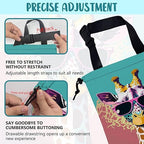 Car Garbage Bag Giraffe Wearing Sunglasses Hanging Canvas Car Trash Bag Waterproof Drawstring Car Back Seat Organizer for Car Back Front Seat Console with Adjustable Buckle