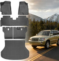 Floor Mats for Toyota Highlander 2001-2005 2006 2007, NOT for with 3rd Row or Hybrid, ONLY 5 Seats, Floor Mats for Highlander Base Limited Sport, TPE Floor Liners & Seatback Mat & Cargo Liner