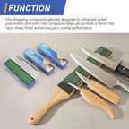 SCOTTCHEN 12 Oz.Stropping Compound Fine Green Buffing Polishing Compound, Leather Strop Compound Honing Compound for Knife Polishing-3Pack