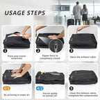 Vacuum Bag for Travel, Professional IPX8 Waterproof Reusable Vacuum Compression Bags for Travel Suitcases, Upgraded Durable S