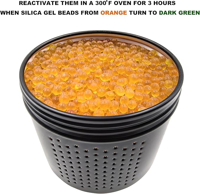 Gun Safe Dehumidifier 200g - Silica Gel Desiccant Canister, Moisture Absorber for Gun Cabinets & Safes, Protect 160 Cubic Fee