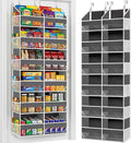 Over the Door Organizer 6 Tiers, Extra Large Behind Door Storage of 12 Compartments, 80 lbs Weight Capacity Hanging Storage O